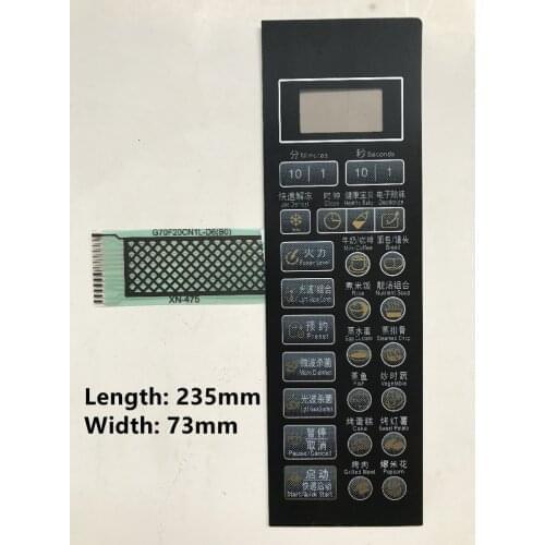 Microwave Oven Panel for Galanz G80L20CSL-DG G70F20CN1L-DG(SO) Membrane Switch Touch Control Button Replacement Parts