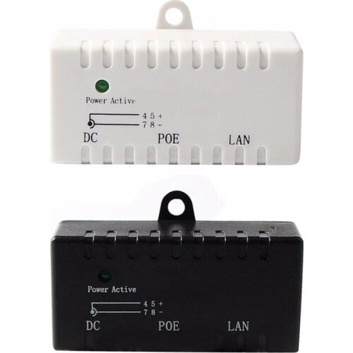 Poe Splitter Poe Injector Rj45 Dc 5.5Mm x 2.1Mm Input Passive Poe Injector Splitter Adapter Connector For Ip Network Camera