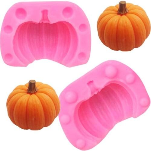 Lovely Silicone Mold For Resin Pumpkin Silicone Mold Halloween Candle Mold Diy Soap Holiday Party Cake Decoration Tools