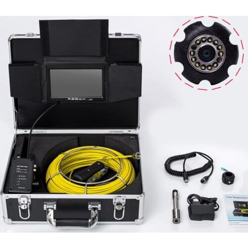 23mm Lens Industrial Endoscope 7" LCD 20M Cable Handheld Pipe Wall Sewer Inspection Camera System Used for Pipeline Inspection