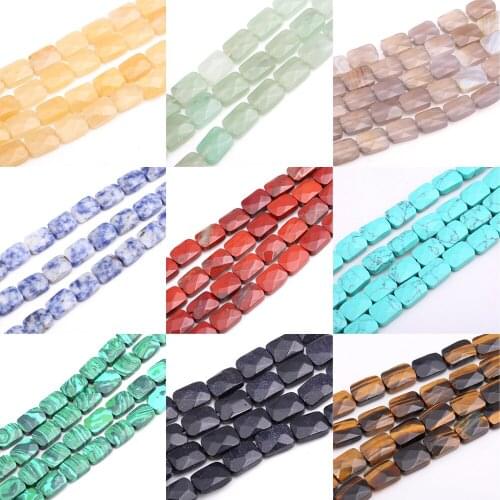 Rectangle Brazil String Loose Beads 8*12mm 18pcs High Quality Square Shape for Jewelry Making Necklace Bracelet DIY Wholesale