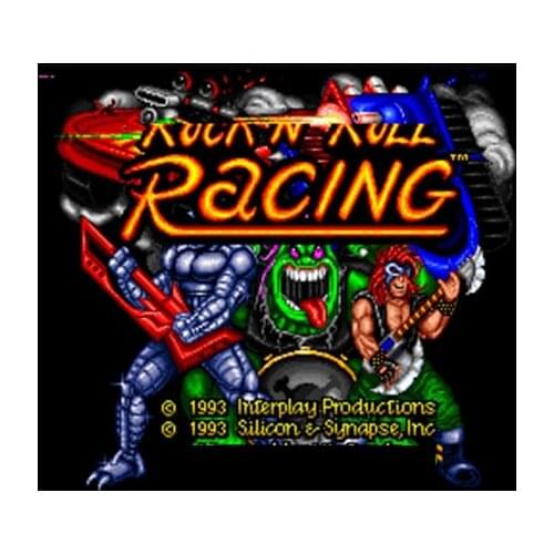 Rock N' Roll Racing 16 bit Big Gray Game Card For USA NTSC Game Player