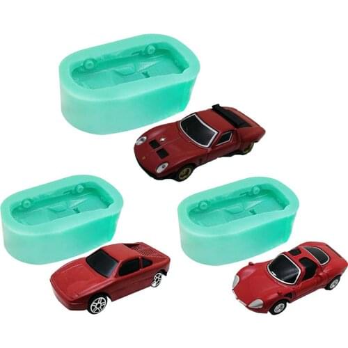3D Silicone Mold Racing Car Shaped Moulds DIY Crafts Nonstick Fondant Chocolate 3D Mould For Making Cake Party DIY Cake Decor