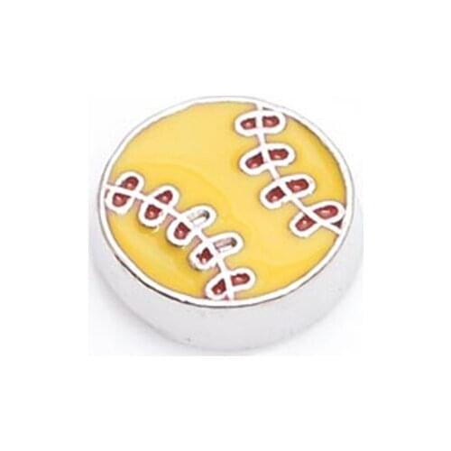 Tennis Ball, Floating charms,Fit floating charm lockets, FC0121
