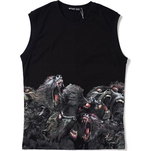 High 2020 Novelty New Men Fashion Shirts Roaring Orangutan Top Hip Hop Skateboard Street Cotton Tee Tank Tops Dog #N125