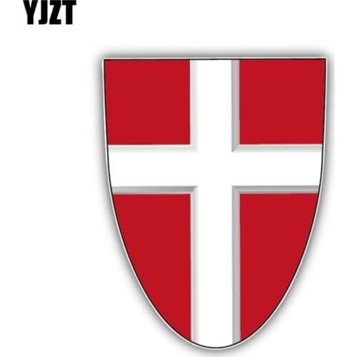 YJZT 8.5CM*11CM Vienna City Coat Of Arms Austria Car Sticker Flag Reflective Decal 6-1496