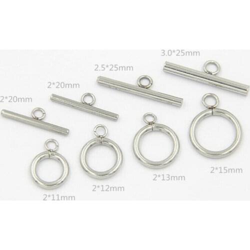 10 Sets Stainless Steel OT Clasp Toggle For Bracelets Necklaces DIY Jewelry Making Findings
