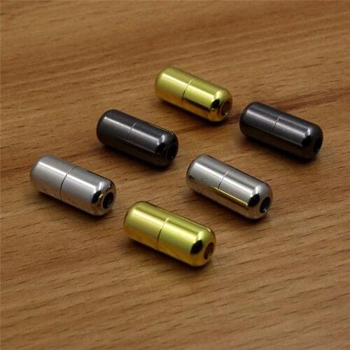 10pcs Copper Capsule lazy shoelace buckle Screw buckle accessories Length 8x18mm Hole:approx 3.5mm K06211