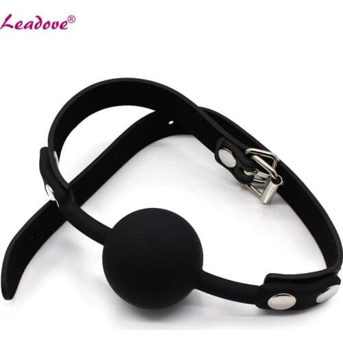 20pcs/lot Big Size Silicone Ball PU Leather Mouth Gag with Lock Sex Products Toys Adult Games For Women And Men XN0044