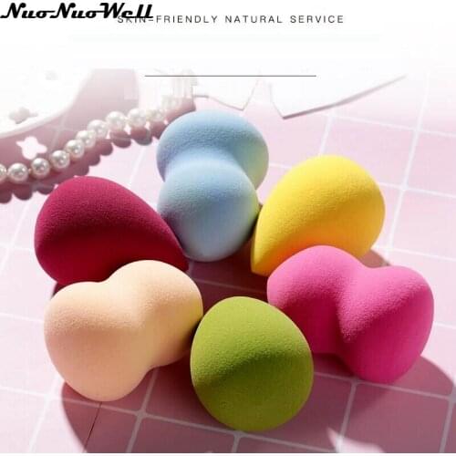 50pcs/set Beauty Smooth BB Cream Dry Wet Powder Makeup Sponge Puff Makeup Foundation Puff Tools Accessories randomly color