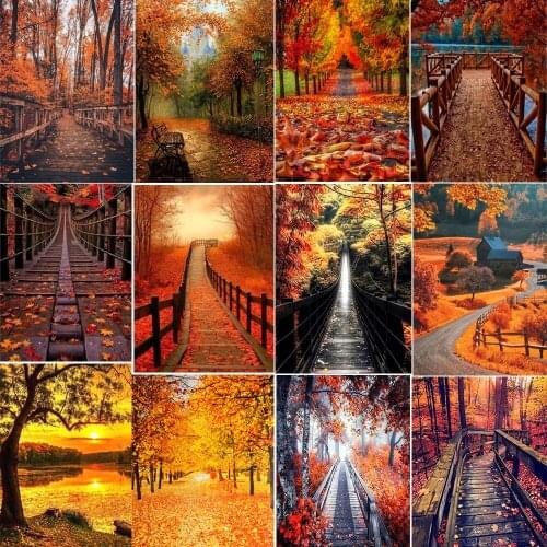 5d Diy Diamond Painting Landscape Full Square/round Diamond Painting Embroidery Landscape Rhinestone Mosaic Home Decoration Gift