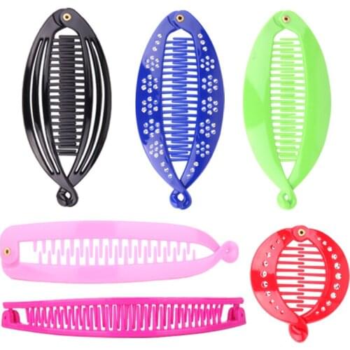 6Pcs Hair Claws Clip Fish Shape Banana Barrettes Black Brown turtle Hairpins Hair Accessories For Women Hair Clip Clamp YR120901