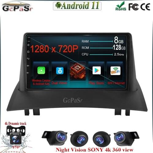 128GB Android 10 Car Stereo Radio Voor for Renault Megane 2 2002 - 2009 Auto Radio Multimedia Video Player Navigatie Gps