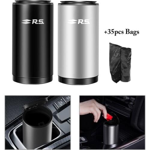 Car Trash Bin Auto Portable Vehicle Rubbish Can Trash Dustbin For Renault koleos duster clio megane Car Ashtray Car Accessories