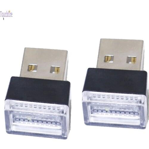 6PCS/lot Car 5V USB LED Atmosphere Lights Decorative Lamp Emergency Pathway Lighting PC Portable Red/Blue/White for wholesale