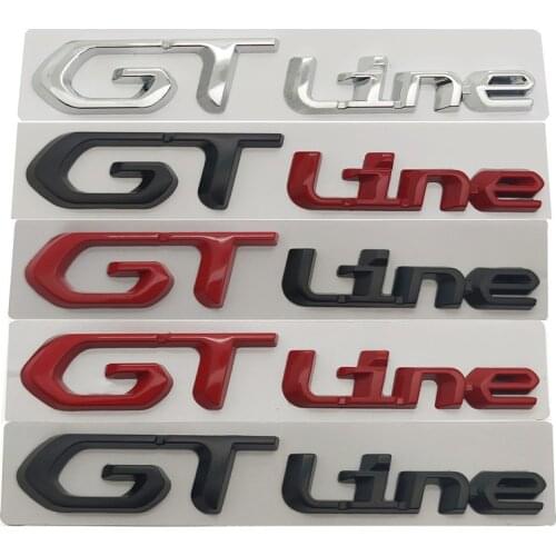 Car Styling GT LINE Sport Stickers metal Car Body Emblem Badge For Peugeot 206 307 308 207 407 3008 208 508 2008 Accessories