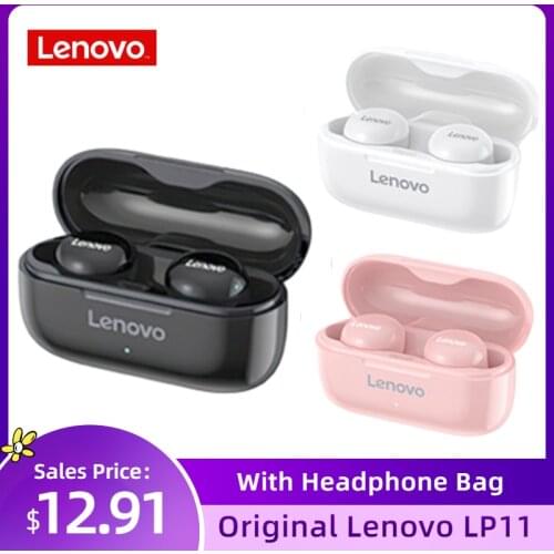 Lenovo LP11 TWS Wireless Earphone Bluetooth 5.0 Stereo Headphones Noise Reduction Headsets with Mic Touch Control Music Earbuds