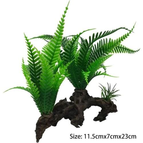 Great Artificial Aquarium Plant Decor Fish Tank Submersible Grass Ornament Plastic Water Plant