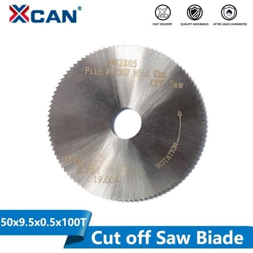 XCAN 1pc 50x9.5x0.5mm 100T HSS Circular Saw Blade Fit #42307 42805 Mini Cut Off Saw Power Tools Accessories Mini Cutting Disc