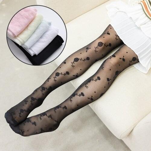 Children flower pantyhose summer thin girls pantyhose anti-mosquito Silk breathable kids baby tights dance stockings