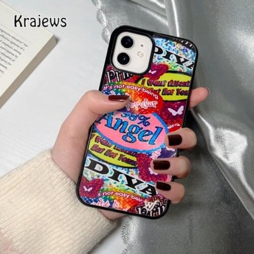Krajews Exclusive Sticker Book coque Phone Case for iPhone 12 mini 5 6S 7 8 PLUS X XS XR 11 PRO MAX SE 2020 Cover Funda Shell