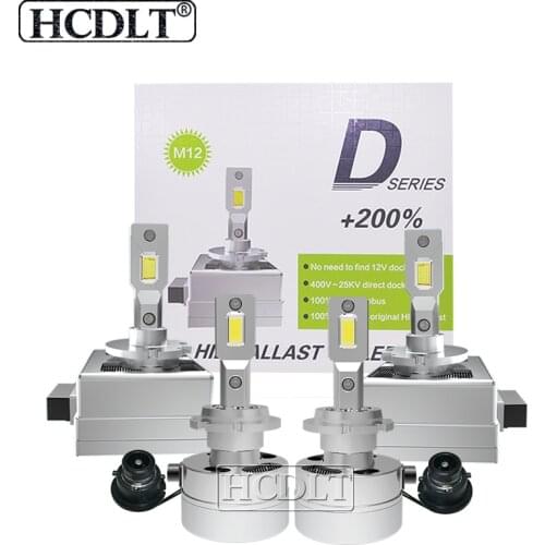 HCDLT 2PCS D1S D1R D3S D4S D2R D2S LED Car Headlight Lamp 90W 6000K 20000LM Plug And Play 1:1 Mini Size No Error Canbus LED Bulb