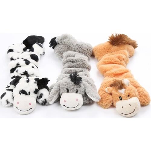 Pet Dog Squeak Toys Cute Plush Toys Funny Dog Chew Squeaky Whistling Involved Squirrel Interactive Training Puppy Dog Toys