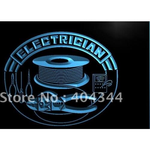 LK086- Electrician Tools Kids Screwdriver NR Light Sign home decor crafts