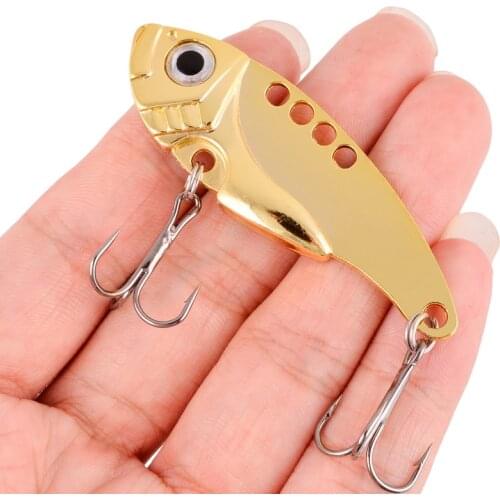4Colors 3D Eyes Metal Vib Blade Lure 3/7/10/15g Sinking Vibration Baits Artificial Vibe for Bass Pike Perch Fishing Tuna 1PCS