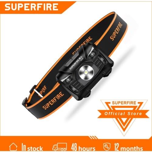Supfire HL06 Powerful MINI Headlamp Motion Sensor Best For Fishing Camping Tourism LED Lantern USB Rechargeable Headlight