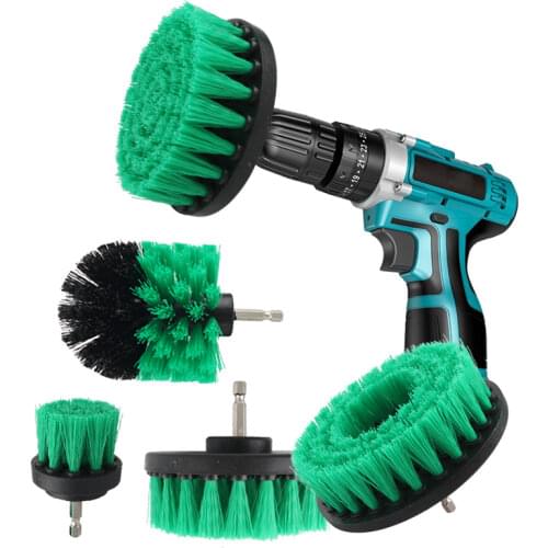 2/3.5/4/5'' Brush Attachment Set Power Scrubber Brush Car Polisher Bathroom Cleaning Kit with Extender Kitchen Cleaning Tools