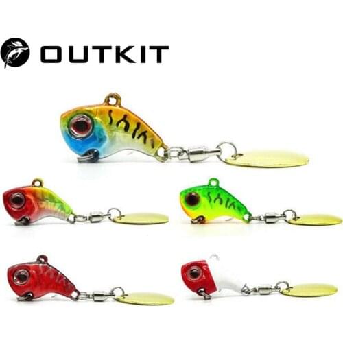 New Arrival 1PCS 9.5g/13.5g/16g Metal VIB Fishing Lure Spinner Sinking Rotating Spoon Pin Crankbait Sequins Baits Fishing Tackle