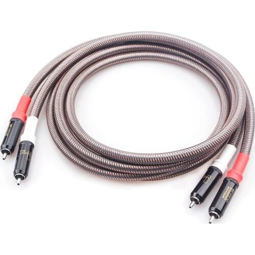 Accuphase Pure Copper OCC Audio RCA Silver Plated Plug Interconnect Cable
