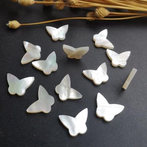 100pcs/lot 10x14mm Natural Butterfly Mother of Pearl shell for DIY Jewelry Butterfly Cut Mother Pearl Beads