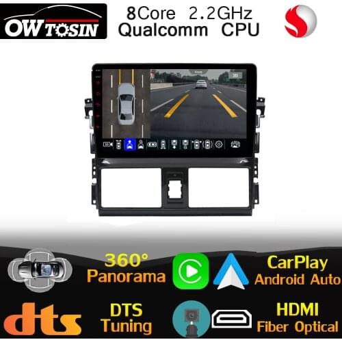 Qualcomm CPU Android For Toyota Vios Yaris XP150 2013-2017 Car Radio GPS 360 Panoramic HIFI DSP Stereo 4G LTE WiFi CarPlay DTS