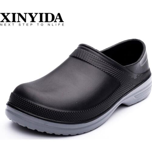 High Quality EVA Chef Shoes Non-slip Waterproof Oil-Proof Kitchen Cook Flat Working Shoes Hotel Restaurant Clogs Men Multicolor