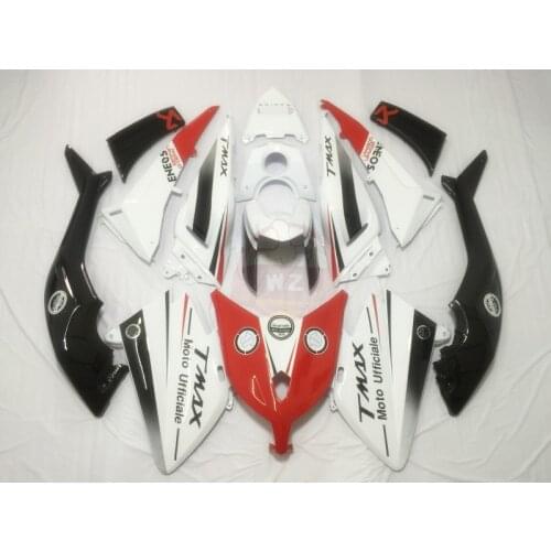 Motorcycle parts Tmax 530 2012 2013 2014 ABS plastic injection fairing kit high quality red and white body For Yamaha Tmax530 12