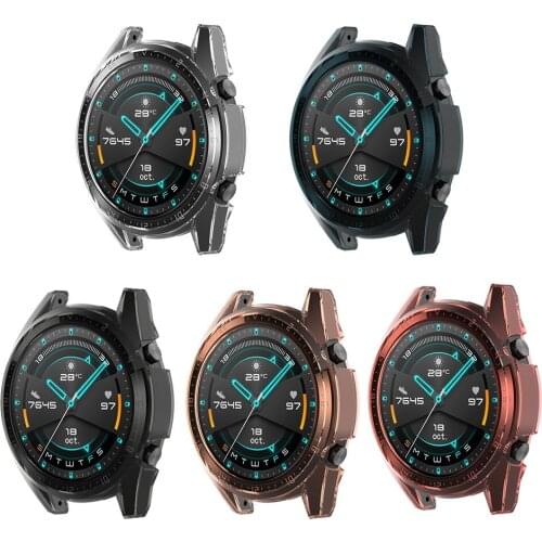 For Huawei Watch GT / GT 2 42mm 46mm Screen Protector Case Soft TPU Scratch-Proof Protective Bumper Shell Case