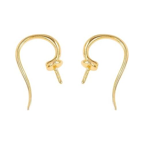 Factory Wholesale Gold Color Brass Ear Hook Earring Fashion Jewelry Making Supplies Diy Accessories