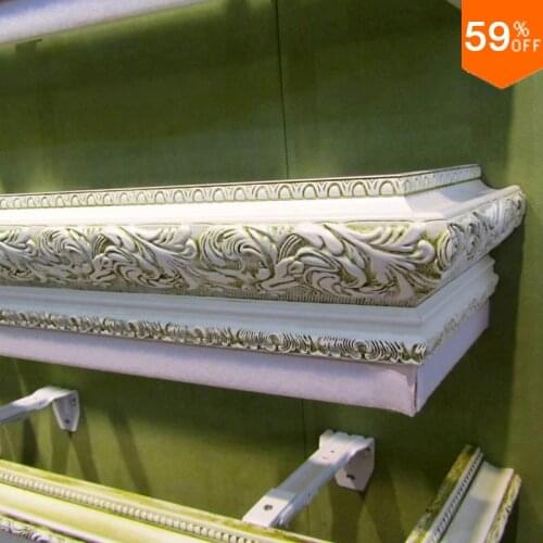 2018 Luxury Curtain Upper box Carving Synthetic Wood Euro Carve Design box for door upper Cover boxes drape Hotel Curtain pelmet