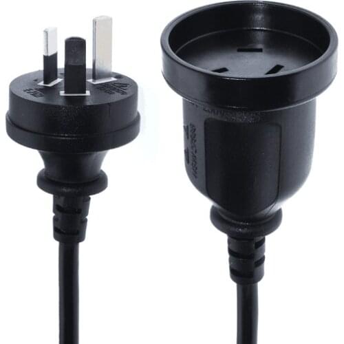 Australian/ New Zealand AC Power Cord ,SAA Approved 3 Pin AC Power Cord With Male Female Plug ,IP44 150mm,H05VV-F 3G 1.0MM