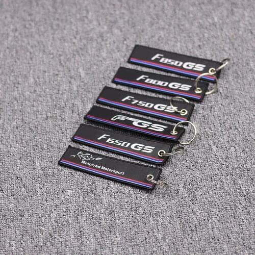 Embroidery Key Holder Chain Collection Keychain Motorcycle Badge Keyring Key Ring for BMW F850 F800 F750 F700 F650 GS