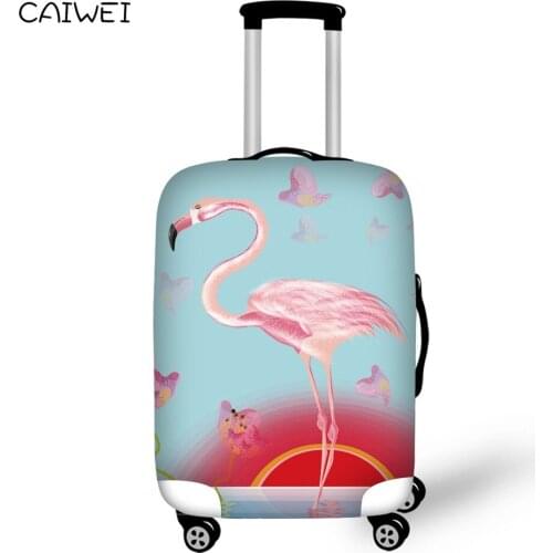 Flamingo Luggage Cover for Girls 18-30 Inch Pink Suitcase Protective Covers Elastic Valise Trip Case Bag Travel Accessories