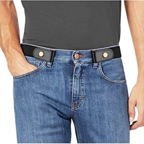Buckle-Free Belt For Jean Pants,Dresses,No Buckle Stretch Elastic Waist Belt For Women/Men,No Bulge,No Hassle Waist Belt