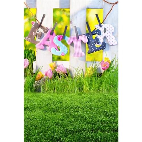 Hot Sale Easter Photography Background Letter Racks Fences Green Screen Photography Backdrops Backgrounds for Photo Studio Props