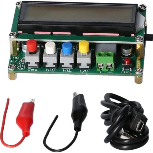 LC100-A Digital LCD Capacitance Meter High Precision Inductance Capacitance L C Meter 1pF-100mF 1uH-100H,with Test Clip