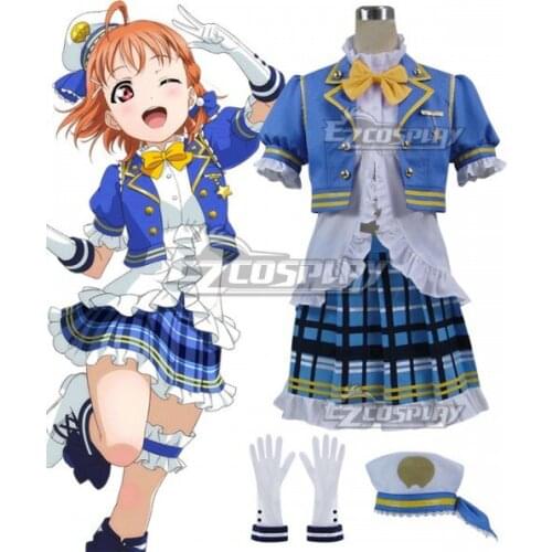 Love Live! Sunshine!! Aqours Chika Takami Navy Cosplay Costume E001