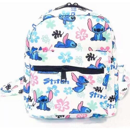 Lilo&Stitch Disney Small Womens Backpack Girls School Bag Nylon Fashion Japanese Casual Young Girls Bag Female Mini Stitch