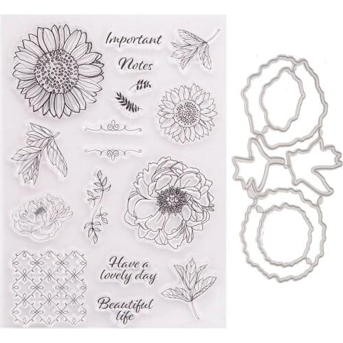 Reunion Flowers Metal Cutting Dies Stamps Stencil for DIY Scrapbooking Photo Album Embossing Decorative Die