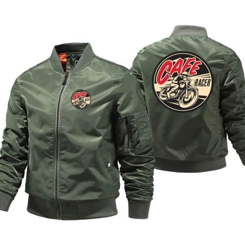 Cafe Racer Motorcycle Bomber Jacket Men Hot Sale Warm Fashion Outwear Brand Coat Design Ma-1 aviator Male Windbreak Jackets